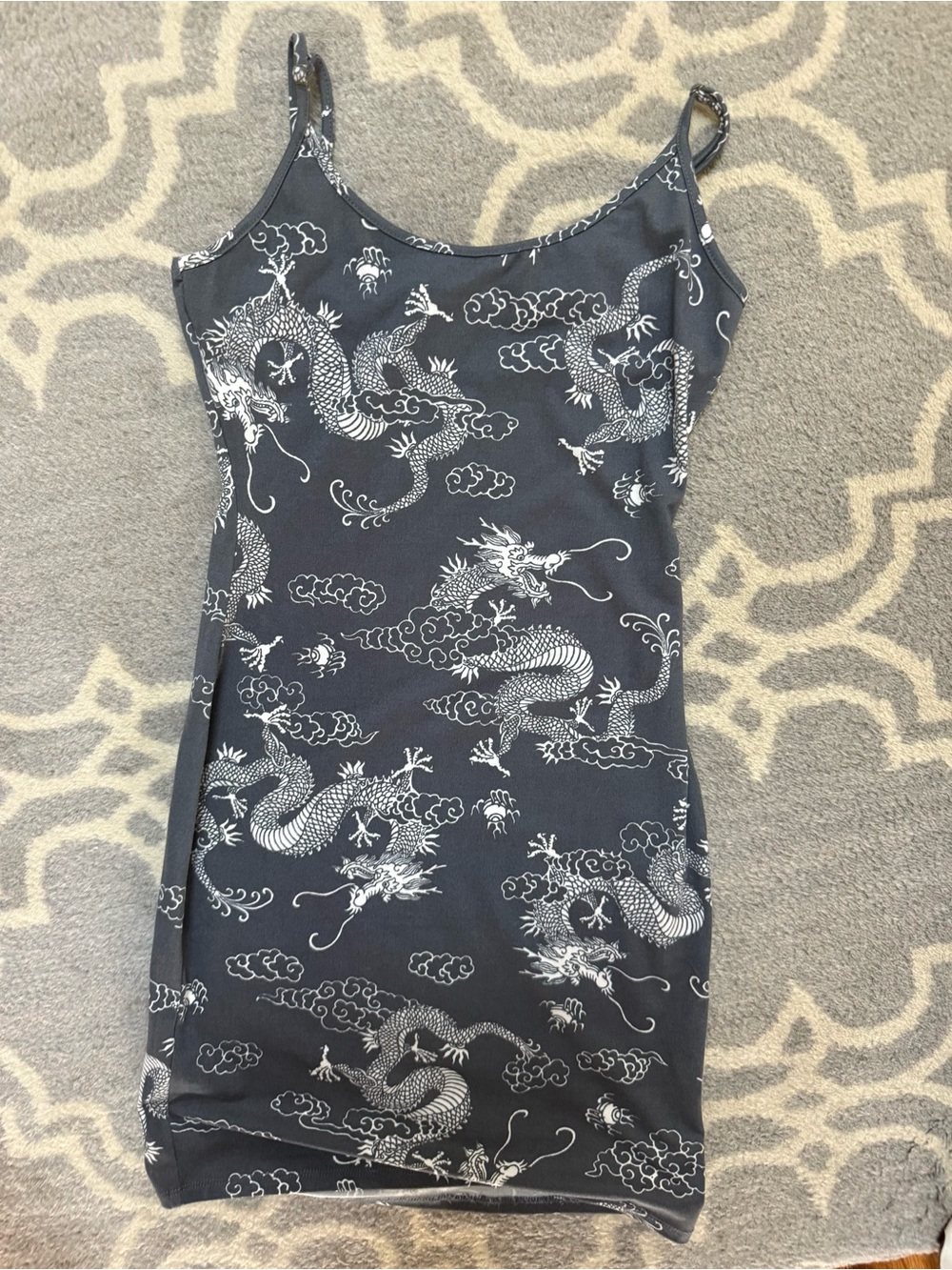 Bear Dance Print Slip Dress
